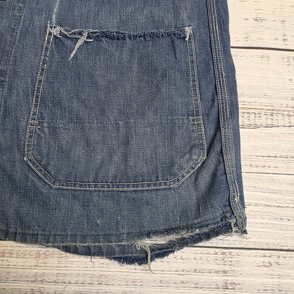 Hercules Vintage Union Made Denim Chore Coat Unlined Workwear Mens Large Thrash - Picture 8 of 12